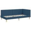 vidaXL Hoekbedframe met hoofdeinde Blauw 100 cm x 200 cm Fluweel