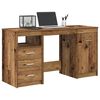 vidaXL Bureau met kast Oud hout Bewerkt hout