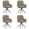vidaXL Draai Eetstoelen 4 st Kunstleer Cappuccino 59 x 59,5 x 90 cm
