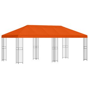 vidaXL Tuinprieel 6 x 3 m Oranje Polyester en staal 190 gsm