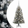 vidaXL Kunstkerstboom met scharnierende takken en kerstballen 120 cm