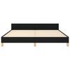 vidaXL Bedframe zonder matras stof zwart 160x200 cm