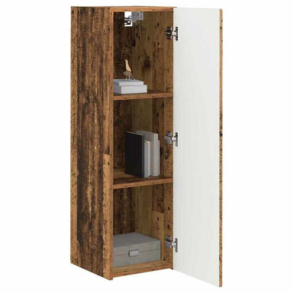 vidaXL TV Wandkast 2 pcs Oud Hout 30 x 31 x 100 cm Bewerkt hout