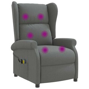 vidaXL Donkergrijs Stof