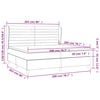 vidaXL Boxspring met matras fluweel zwart 200x200 cm