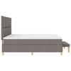 vidaXL Boxspring bed met matras met hoofdeinde Taupe 200 x 200 cm Stof