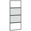 vidaXL Schuifdeur met beslag 90x205 cm gehard glas en aluminium