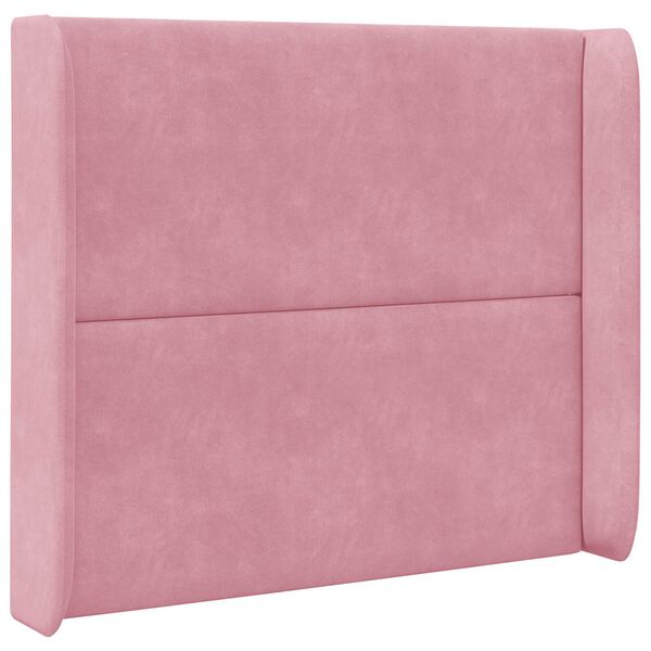 vidaXL Hoofdbord oor Roze 80 x 16 x 4 cm Fluweel
