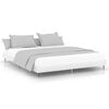vidaXL Bedframe LED massief hout wit 120x200 cm
