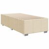 vidaXL Boxspring met matras stof cr&egrave;mekleurig 80x200 cm