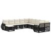 vidaXL Tuinbankenset 11 pcs Zwart poly rattan