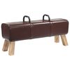 vidaXL Bank Donkerbruin 110 x 30 x 45 cm Echt Leer