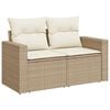 vidaXL 7-delige Loungeset met kussens poly rattan beige