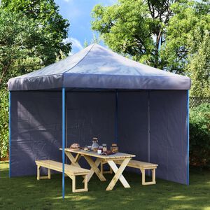 vidaXL Tentwanden met ritssluiting PE blauw 2 st