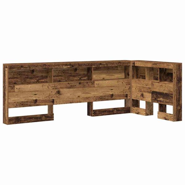 vidaXL Opberghoofdbord met plank Oud Hout 100 cm Bewerkt hout