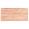 vidaXL Tafelblad natuurlijke rand 100x50x(2-6)cm eikenhout lichtbruin
