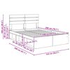 vidaXL Bedframe Ambachtelijk eiken 140 x 200 cm Massief grenenhout
