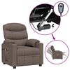 vidaXL Massagestoel elektrisch stof taupe
