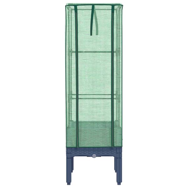 vidaXL Plantenbak verhoogd met kashoes 40x40x140 cm rattanlook