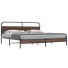 vidaXL Bedframe zonder matras metaal bruin eikenkleur 193x203 cm