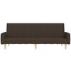 vidaXL Slaapbank 2-zits met voetenbank stof donkerbruin