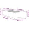 vidaXL Bedframe met LED-verlichting bewerkt hout wit 90x190 cm