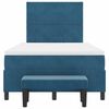 vidaXL Boxspring bed met matras Donkerblauw 120 x 190 cm Fluweel