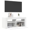 vidaXL Tv-meubel met LED-verlichting 90x35x40 cm wit