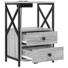 vidaXL Nachtkastje met lade Grijs Sonoma 40 x 31 x 60 cm Bewerkt hout