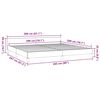 vidaXL Bedframe zonder matras stof donkergrijs 200x200 cm