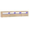 vidaXL Tv-meubel met LED-verlichting 210x35x40 cm sonoma eikenkleurig