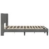 vidaXL Bedframe met hoofdeinde Donkergrijs 140 x 190 cm Fluweel