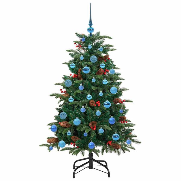 vidaXL Kunstkerstboom Groen 150 cm PVC en Metaal en Plastic