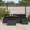 vidaXL Tuin Sofa Set 6 pcs Zwart poly rattan