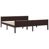 vidaXL Bedframe met 2 lades massief grenenhout donkerbruin 200x200 cm
