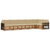 vidaXL Buiten bankenset met kussen 6 pcs Natuurlijk en Beige