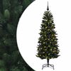 vidaXL Kunstkerstboom met kerstbal 210 cm 300 LED's Warmwit PE en PVC