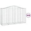 vidaXL Schanskorven 30 st gewelfd 200x50x120/140 cm ijzer