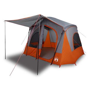 vidaXL Tent 5-persoons waterdicht grijs en oranje