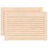 vidaXL Kastdeuren met lamellen 2 st 39,5x59,4 cm massief grenenhout