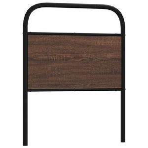vidaXL Vervangend hoofdbord 75 cm bewerkt hout en staal bruin eikenkleurig