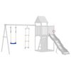 vidaXL Schommelzitje met touwladder polyetheen blauw