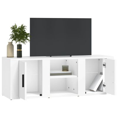 vidaXL Tv-meubel 100x31,5x35 cm bewerkt hout wit