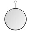 vidaXL Hangspiegel met haak 30 cm zwart