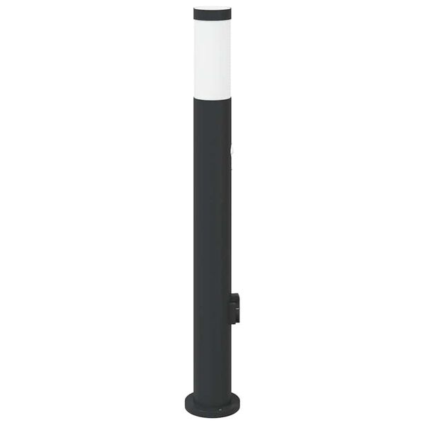 vidaXL Bolderarmatuur met sensor en stopcontact 80 cm roestvrij staal IP44