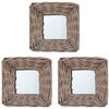 vidaXL Spiegels 3 st 15x15 cm wicker