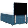 vidaXL Boxspring met matras fluweel donkerblauw 120x200 cm