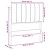 vidaXL Gestoffeerd hoofdbord Bruin en zwart 80 cm Massief grenenhout