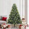 vidaXL Kunstkerstboom met scharnier 300 LEDs Groen 210 cm PVC en PE