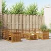 vidaXL Sofa-Sets 10 pcs Naturel Massief Acaciahout